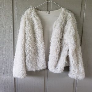 Faux Fur Cropped Sweater